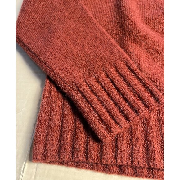 Point Sur Wool Alpaca Blend High Mock Neck Sweater Rust Red Womens Size L - Picture 9 of 13